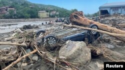 Թուրքիա - Ջրհեղեղի հետևանքները Կաստամոնու գավառի Բոզքուրտ քաղաքում, 14-ը օգոստոսի, 2021թ.