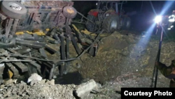 Ракета түшкөн жер. Польша. 15-ноябрь, 2022-жыл.
