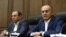 Armenia - Seyran Ohanian (right) and Artsvik Minasian, parliamentary leaders of the opposition Hayastan bloc, hold a news conference, Yerevan, October 29, 2021.