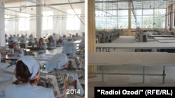 Швейная фабрика в Вахдате в 2014-м и в 2021-м