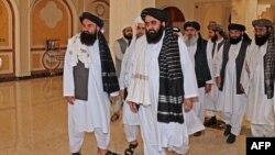 تصویر آرشیف: امیرخان متقی سرپرست وزارت خارجه حکومت طالبان و برخی از اعضای رهبری طالبان 