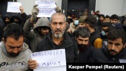 Мігранты на беларуска-польскай мяжы