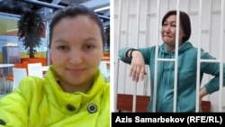 Каныкей Аранова (солдо) жана Зарина Төрөкулова (оңдо). 