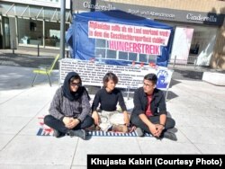 خیمه تحصن فعالان افغان در جرمنی