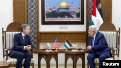 دیدار انتونی بلینکن وزیر خارجه امریکا با محمود عباس رئیس تشکیلات خودگردان فلسطین