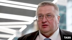 Russia's Deputy Prime Minister Alexei Overchuk attends a Russia-Islamic World forum in Bolshiye Kabany, southeast of Kazan, May 17, 2024.