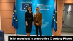 Сьвятлана Ціханоўская і Марыя Пэйчынавіч-Бурыч у Радзе Эўропы