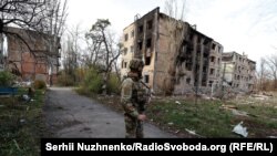 Украинский военный в Авдеевке