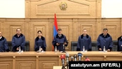 Armenia - The Supreme Judicial Council (SCJC) announces its decision to sack judge Anna Danibekian, Yerevan, July 16, 2024.