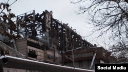 Бишкек ЖЭБинин жарылуу болгон бөлүгү. 2-февраль, 2024.
