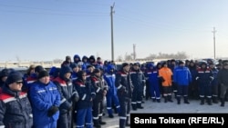 Забастовка работников нефтесервисной компании West Oil Software. Мангистауская область, 15 декабря 2023 года 