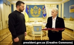 Владимир Зеленский менен Мустафа Жемилев. Киев. 13.11.2023.