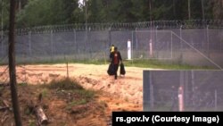 Незаконнае перасячэньне атвійскай мяжы з боку Беларусі, жнівень 2023 году. Ілюстрацыйнае фота