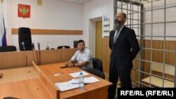 Ձեռնարկատեր Դմիտրի Սկուրիխինը դատարանի դահլիճում, 3-ը օգոստոսի, 2023թ․
