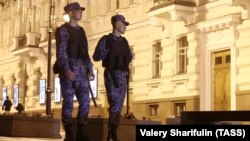 Сотрудники полиции в Москве. 