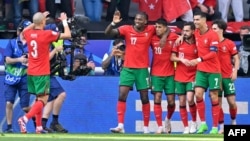 Գերմանիա - Պորտուգալիայի հավաքականը տոնում է Թուրքիայի ընտրանուն խփած գոլը, Դորտմունդ, 22-ը հունիսի, 2023թ.