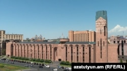 Armenia - A view of the Yerevan municipality building, August 23, 2023.