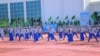 Туркменские бюджетники маршируют и делают зарядку по случаю Всемирного Дня здоровья
