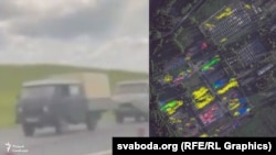 Техника в полевом лагере в  селе Цель. Фото svaboda.org (RFE/RL Graphics)