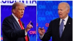 Diňle: Baýden, Tramp TW çekişmesinde Russiýa-Ukraina urşy boýunça çekeleşdi
