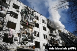 Чернігів. Результат обстрілу російською армією Чернігова. 24 лютого 2022 року. Україна