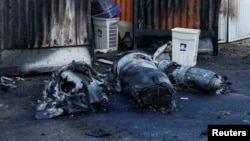 Ілюстраційне фото: уламки збитої ракети, травень 2023 року