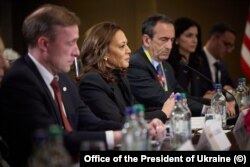 Віцепрезидентка США Камала Гарріс на Глобальному Саміті миру. Швейцарія, 15 червня 2024 року