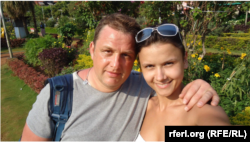 Уладзілаў Есіпенка з жонкай Кацярынай, архіўнае фота