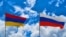 Флаги Армении и России
