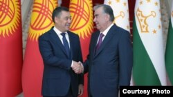 Садыр Жапаров и Эмомали Рахмон. 14 сентября, Душанбе