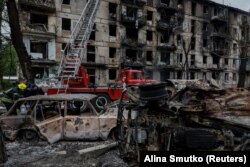 Жилой дом в Кривом Роге после обстрела