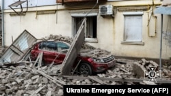 Наслідки російського обстрілу в Херсоні, лютий 2024 року