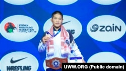 Өмүрбек Асан уулу эркин күрөш боюнча уландар арасында (U17) Дүйнө чемпиону. 25-август, 2024-ж.
