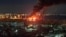 Пожар в порту Феодосии после удара по российскому БДК «Новочеркасск», 26 декабря 2023 года