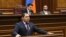 Armenia - Defense Minister Suren Papikian addresses the National Assembly, June 14, 2023.