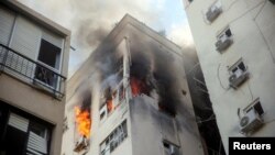 Наступствы ракетнага абстрэлу з сэктару Газа. Дом у Тэль-Авіве, 8 кастрычніка 2023. Ілюстрацыйнае фота 