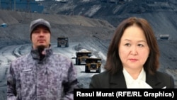 Кемелбек Кутманов жана Динара Кутманова. Коллаж.