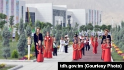 Торжественное открытие города Аркадаг. Туркменистан. 