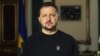 Ukrainian President Volodymyr Zelenskiy delivers his nightly video address on April 27.