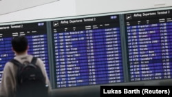 Мюнхен аэропорту. Иллюстрациялык сүрөт. 