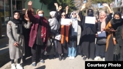 Кабулдагы аялдардын акциясы. 7-март, 2023-жыл. 

