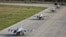 American F-16s taxi on the runway at the newly opened European F-16 Training Center in Borcea, Romania.
