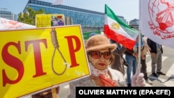 Акція протесту проти страт у Ірані, Брюссель, червень 2023 року