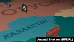 Кош багыттагы товарлардын Борбор Азиядан Орусияга агымы тууралуу "Азаттыктын" иликтөөсүнөн алынган сүрөт.