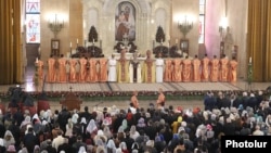 Armenia – Catholicos Garegin II leads Easter mass at St. Gregory the Illuminator Cathedral, Yerevan, April 9, 2023.