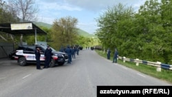 Ոստիկանությունը փակել է Կիրանց տանող ճանապարհը, 2-ը մայիսի, 2024թ.