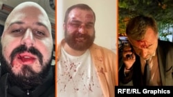 Грузияда сабалган активисттер: Гия Жапаридзе, Лаша Гвинианидзе, Дмитрий Чиковани.