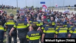 Վրաստան - Բողոքի ակցիան Թբիլիսիի միջազգային օդանավակայանում, 19-ը մայիսի, 2023թ.