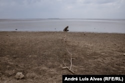 Каховское водохранилище после начала процесса обмеления