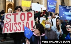 Gürjüstanly protestçiler